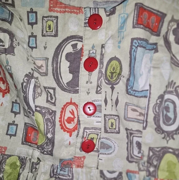 Retrolicious Vintage Picture Frame Cotton Dress - Picture 5 of 6